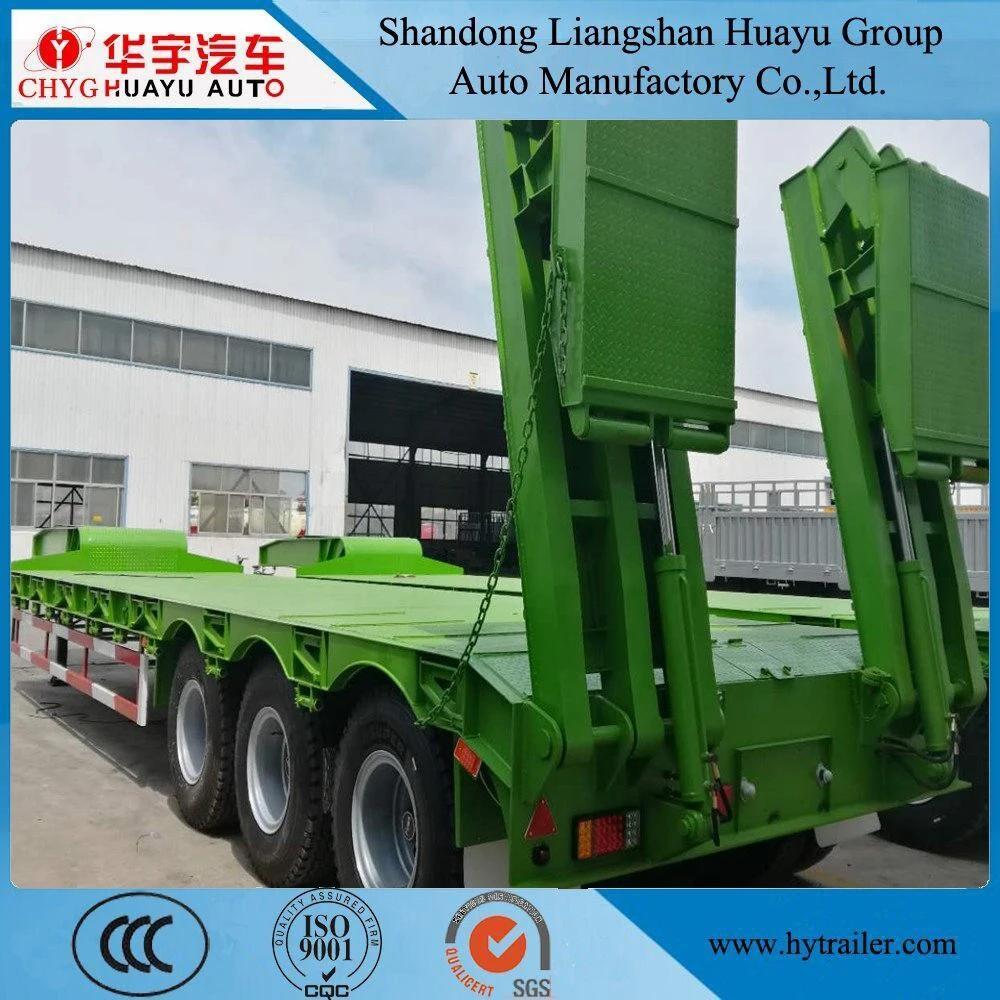 2/3/4 Axle Heavy Duty Low Loader Truck Head Semi Trailer for Heavy Equipment Excavator Transport