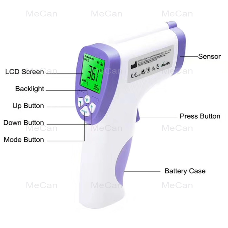 Measuring Body Temperature Gun Digital Thermometer Forehead Infrared Thermometer