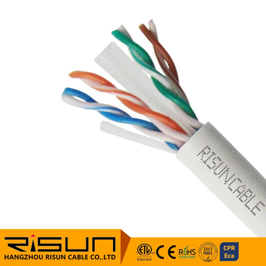 Cabo de rede Ethernet LAN de 4 pares em PVC/PE/LSZH Cat5/Cat5e Para interior/exterior