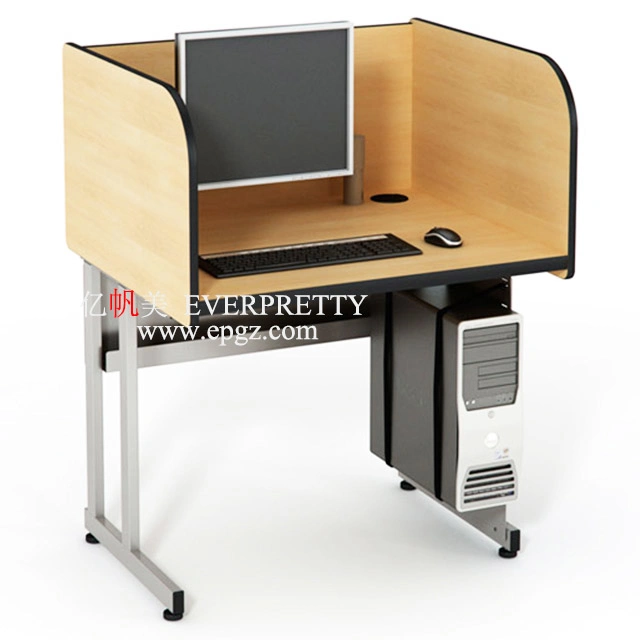 New School Furniture Double Modern Computer Desk with Shelves for Students