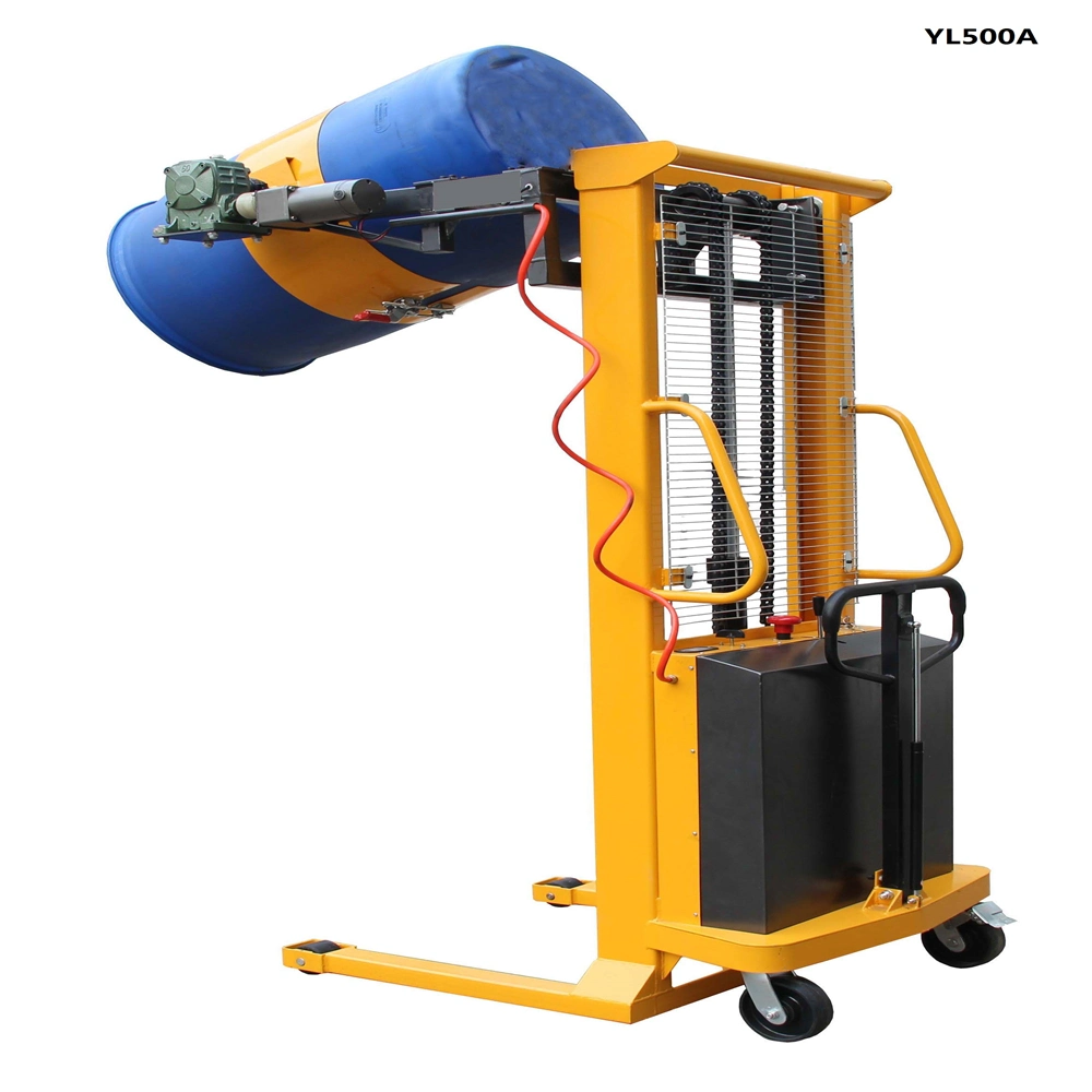 500kg Oil Electric Drum Stacker Pallet Hydraulic Drum Lift Ladder