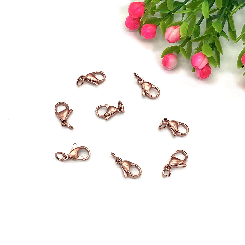 Stainless Steel Lobster Buckle Vacuum Plated Rose Gold Connection Buckle DIY Necklace Bracelet Ornament Accessories Clothing