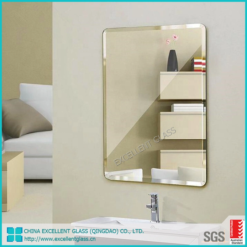 4mm 5mm 6mm Polished Edge Custom Frameless Floor Stand Dressing Mirror, Makeup Mirror, Tempered Mirror