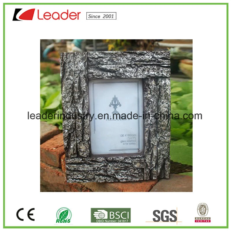 Polyresin Decorative Wood-Look Photo Frames for Promotional Gifts and Home Decoration