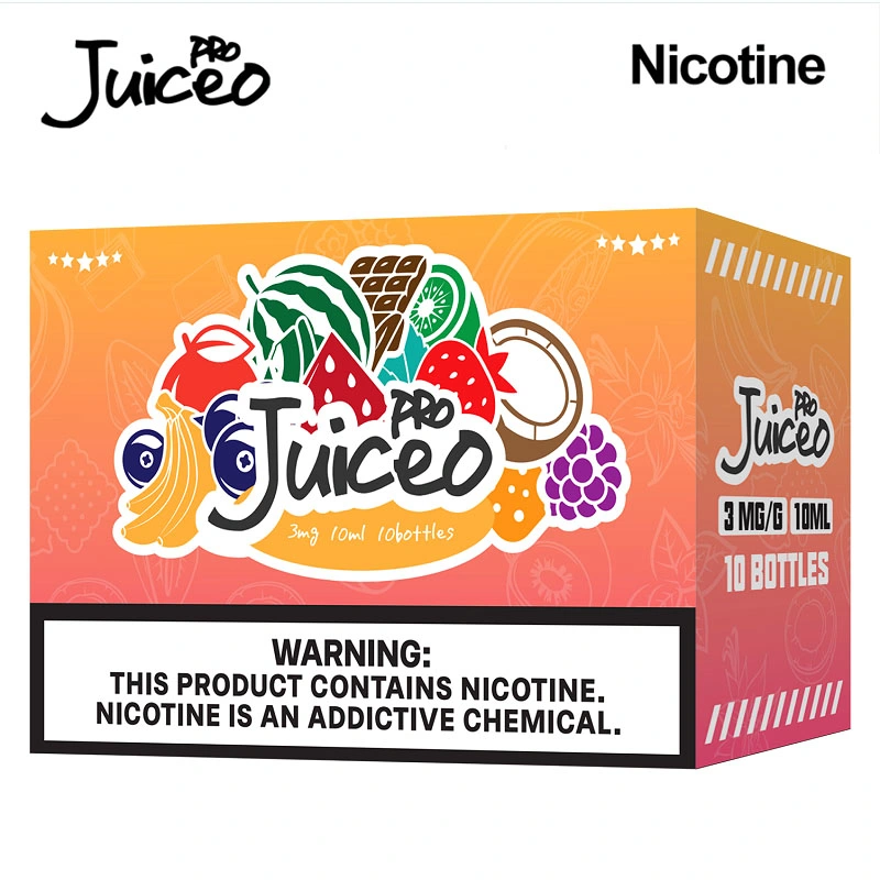 Juiceo PRO Chocolate Banana sal de la nicotina e-líquido, 7, 3, 3mg, 60ml con sabor a fruta, zumo de E-proveedor Mayorista/Proveedor, OEM y ODM, deliciosos sabores