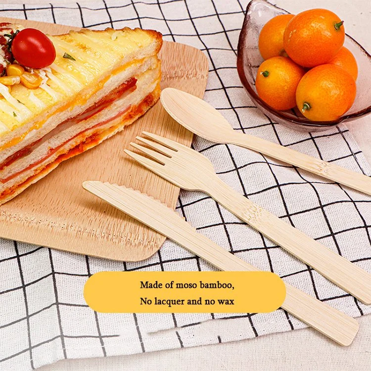 Disposable Tableware Cake Steak Western Knife Disposable Bamboo Knife Fork Spoon