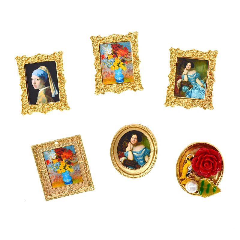 New Baroque Brooch with Retro Exaggeration Renaissance Oil Painting