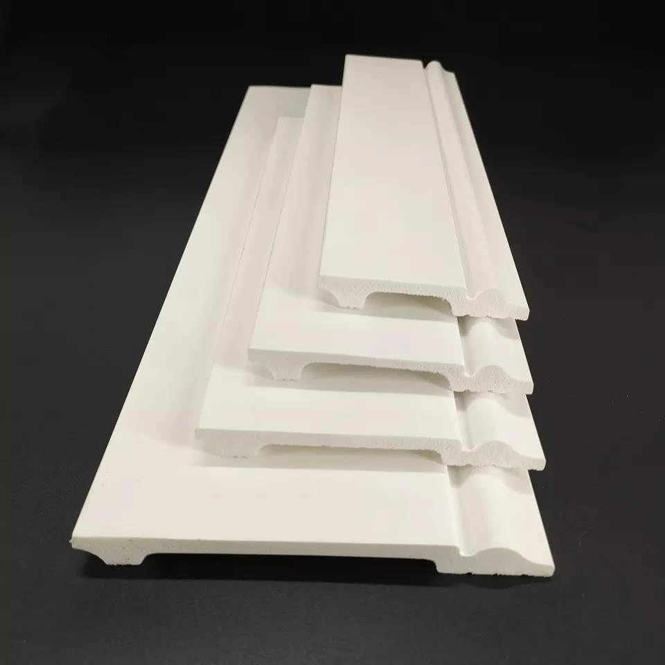 Easy to Install Home Decorative Flooring Accessories Waterproof PS Skirting Board Baseboard