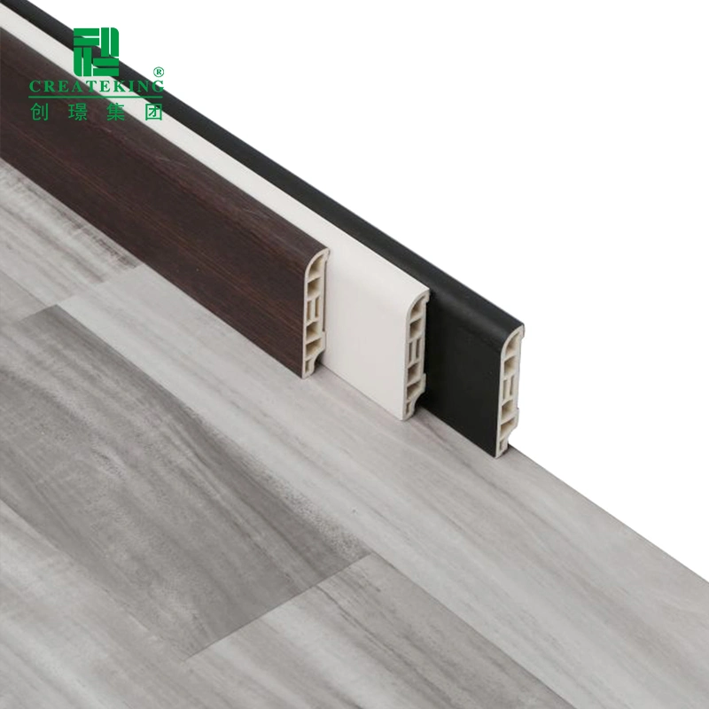 Foshan Factory 6cm Height Flat Surface Vinly Flooring PVC Skirting Board