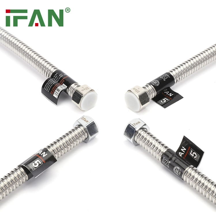 Ifan High Pressure Silver PVC Smooth Shower Hose for Bath Handheld Shower Head Flexible Shower Hose