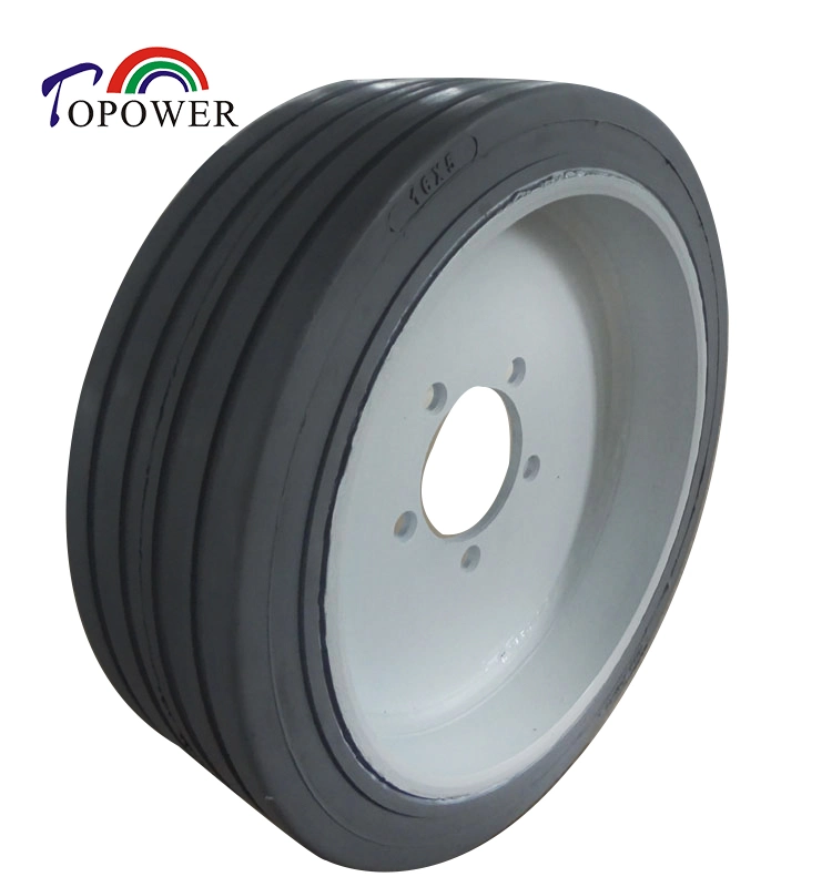 Part No 4520176 16X5 Mould on Solid Tyre Industrial Rubber Wheel Tire for Aerial Work Platform Scissor Lift