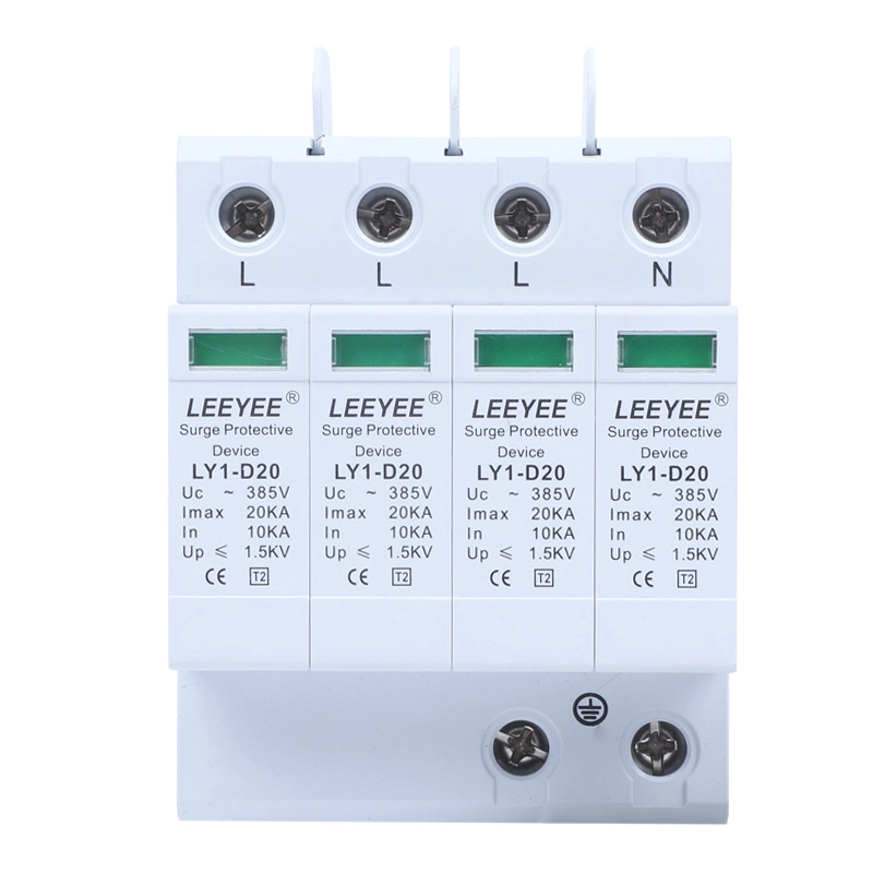 LY1-D20 20kA 4p 385v AC dispositivo de protección contra transitorios de trueno SPD