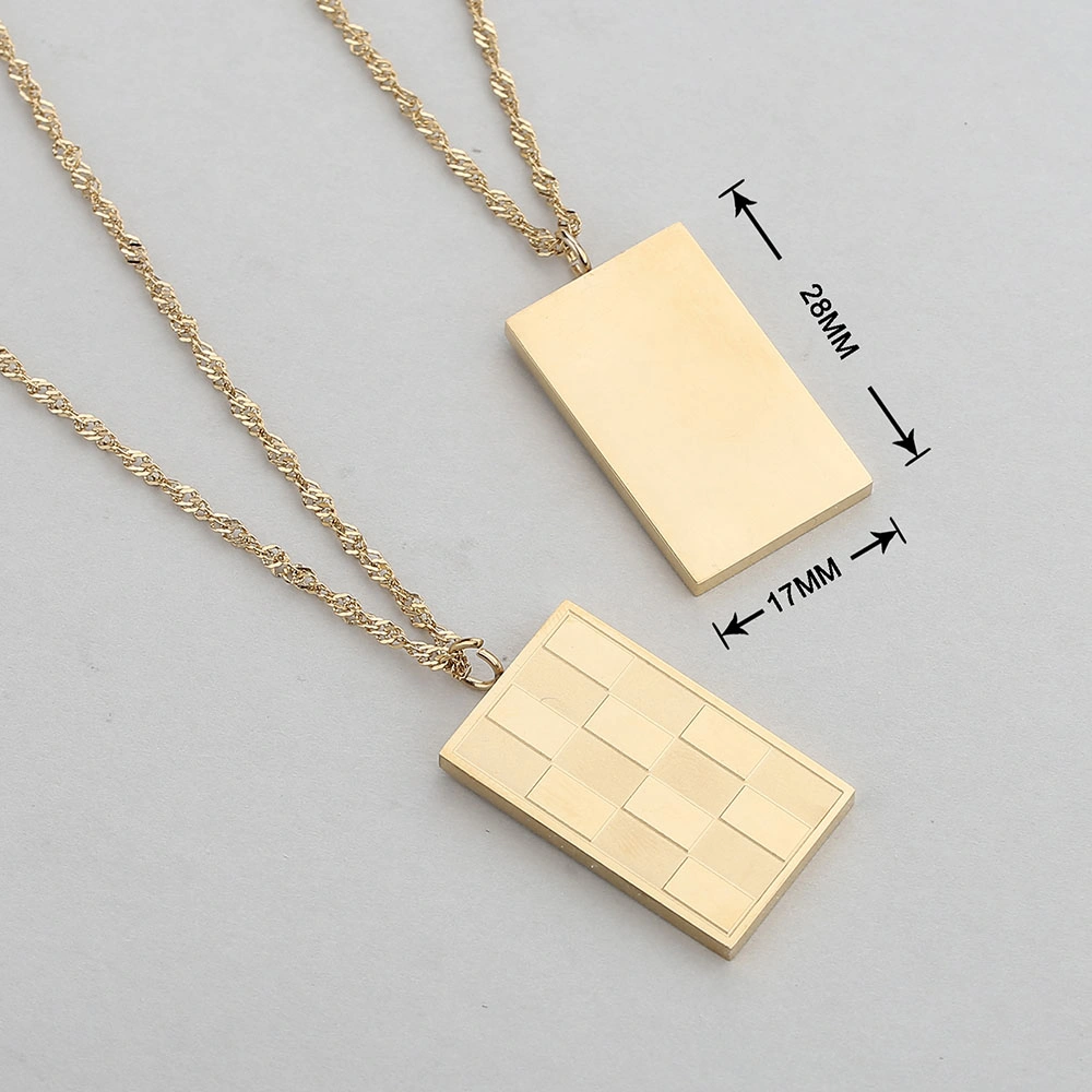 Custom Personalized Square Photo Necklace Wedding Christmas Festival Party Decoration