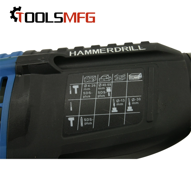 Toolsmfg Trh8026s 26mm 800W Martillo rotativos eléctricos con Quick Chuck