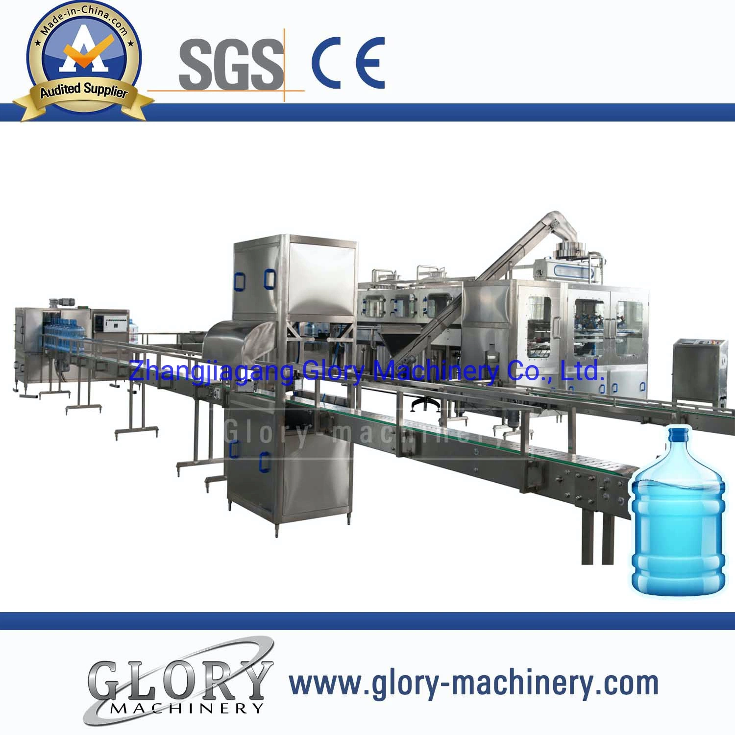 Automatic 19liter 600bph Pure Water Bottling Plant