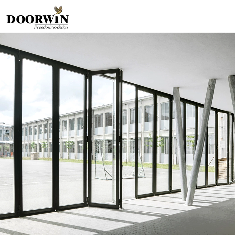 Hot Finished Decoration Doorwin Novel Design Doors Bifold Aluminum Folding Door