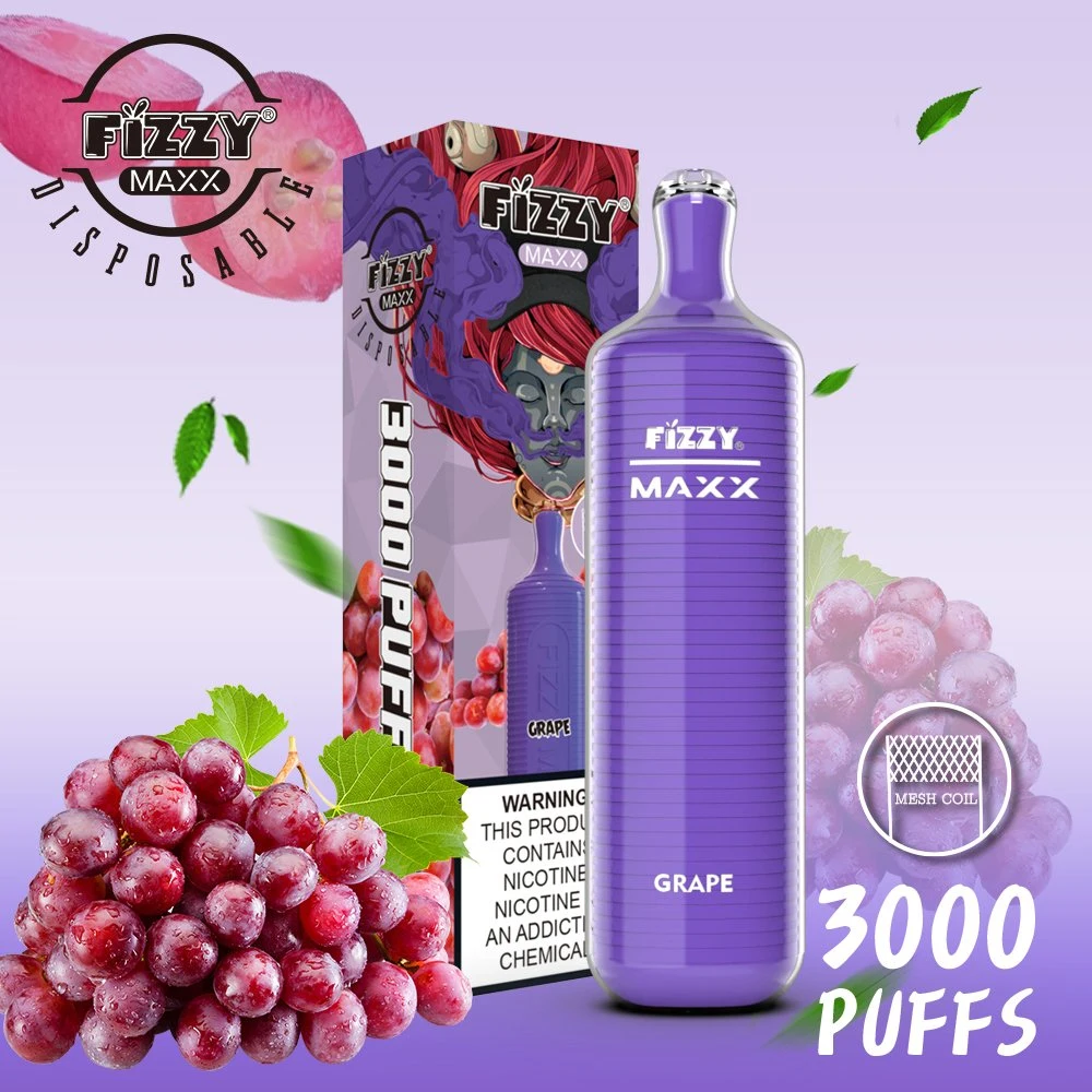 Новейшие более чем 20 вкусов газированных напитков Maxx 3000 Puffs одноразовые Vape перо отшелушивающей подушечкой плюс