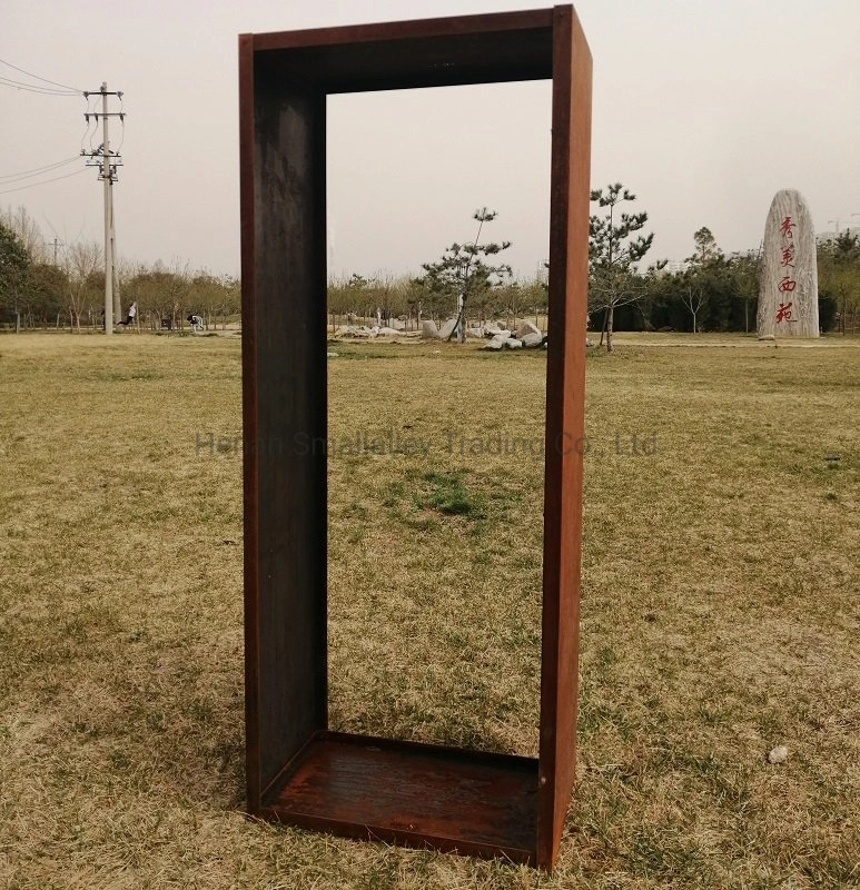 Corten Steel Log Holder Outdoor Firewood Rack Storage