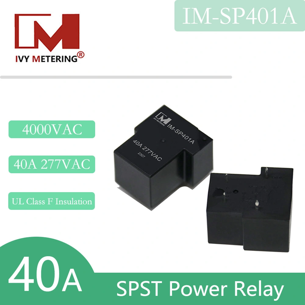 1000A/10ms/3 Times 40A 250VAC 12V Solar PV Inverter Relay with Smaller Size and Lower Coil Consumption