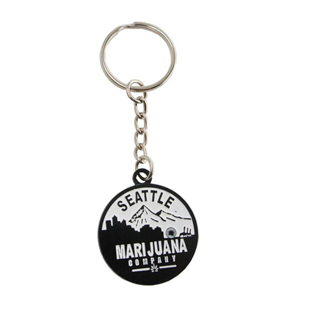 2D Round Metal Custom Figure Keychain Key Chain Ring Card Key Holder