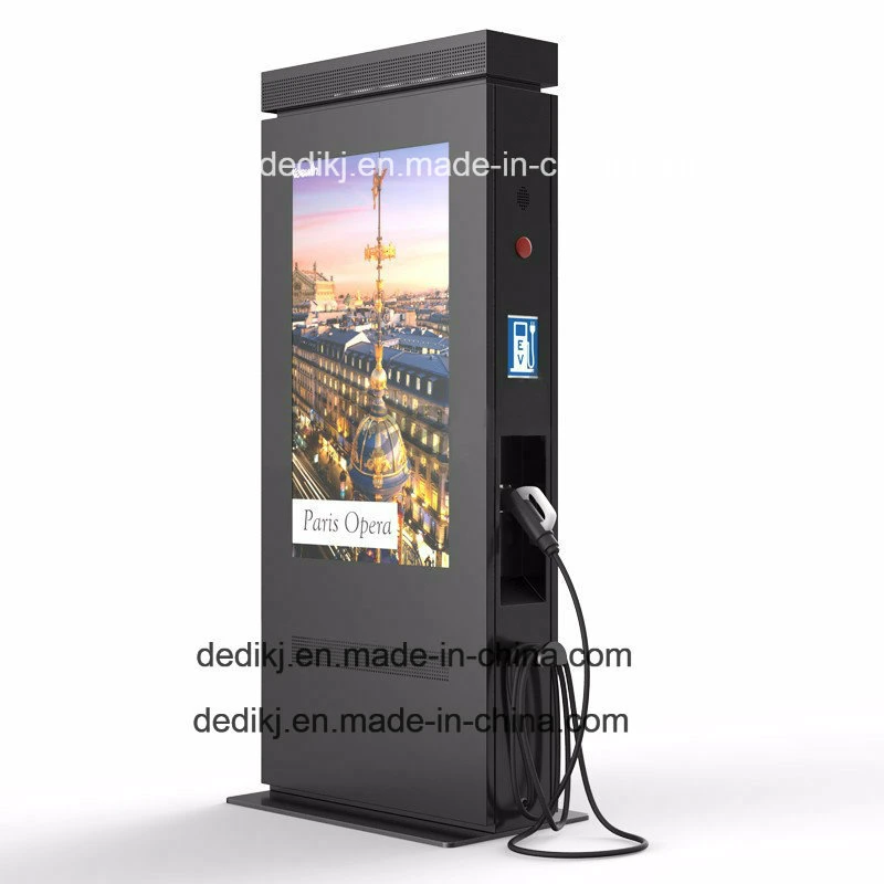 Dedi 55 " Publicidade Exterior de LCD de ecrã plano com quiosque de carregador de automóvel