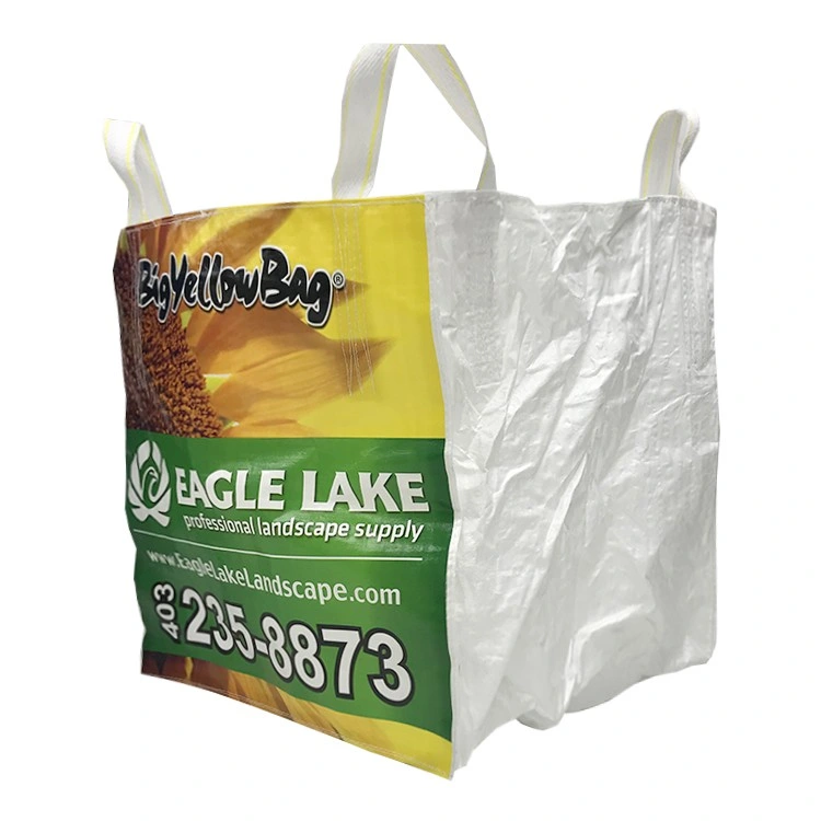 SGS BRC ISO9001 Fabricant 1000kg Sac de 1 200 kg Sac de tonnes Flexi Bag Sac grand sac en plastique tissé en polypropylène FIBC Sac en vrac pour ciment d'engrais pour aliments pour animaux