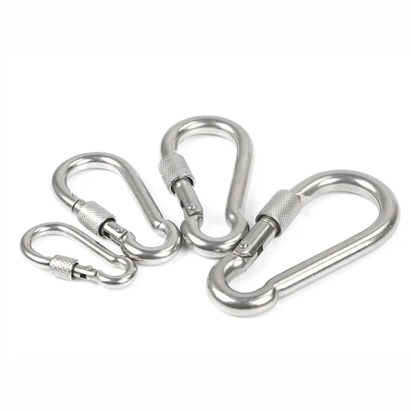 Quick Safety Hook D Carabiner Hooks Spring Snap Clip Keychain Climbing Buckles