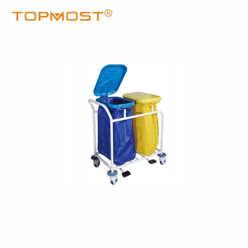 Hospital Medical Cleaning Nursing Trolley Patient Dirt Clothes Collecting Trolley Carts