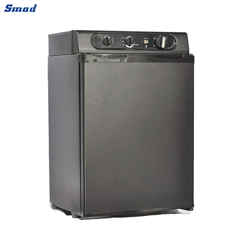 Small Capacity Mini Black/White Lp Gas Electric Rear Mounted Control Gas Refrigerator for DSG-40b1a