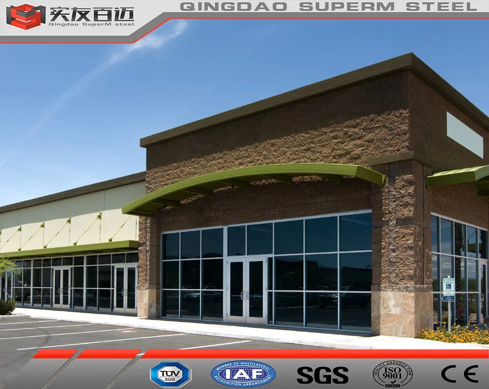 Commercial Metal Building Prefabricated Steel Structure Retail Store for Sale