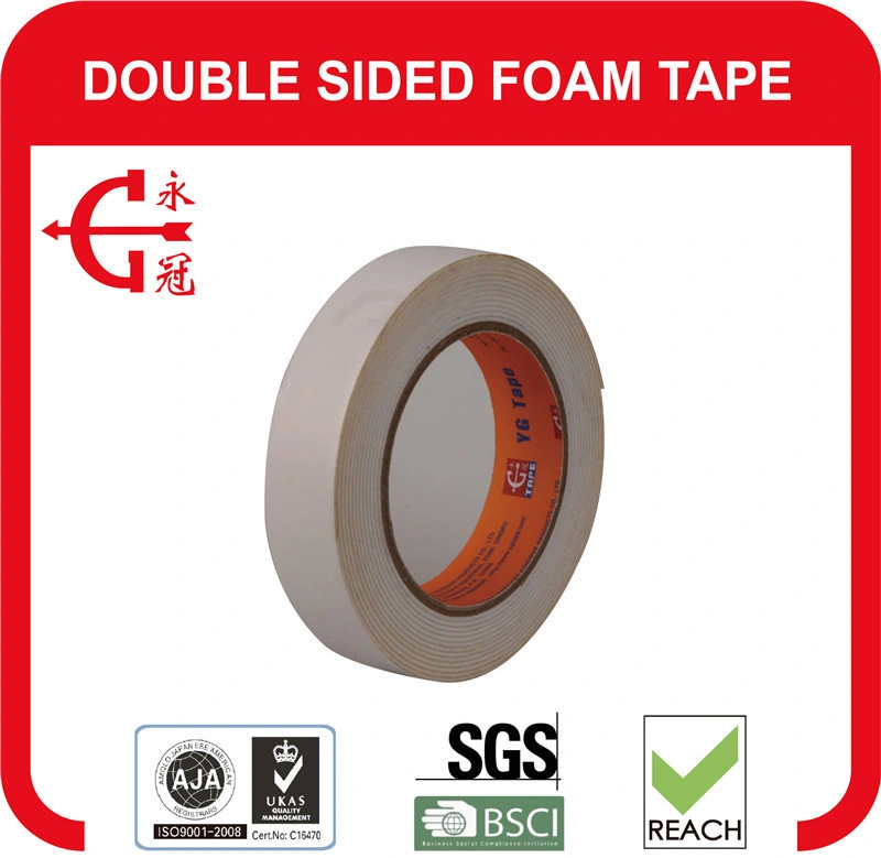 Black/White/Gray 0.5mm Thick Waterproof PE Double Sided Tissue Tape Heavy Duty for Wall