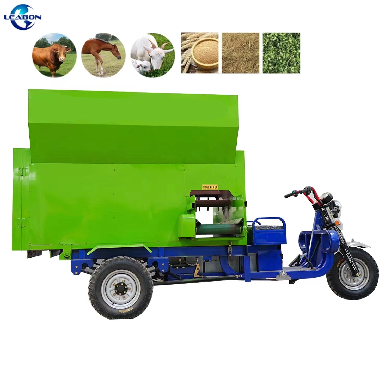 CE Certification Tmr Livestock Feed Mixer Spreader Silage Grass Forage Mixing Machine