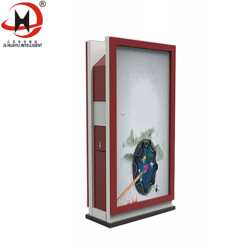 Community/Park/Station Smart Advertising Light Box Metal Custom Dustbin