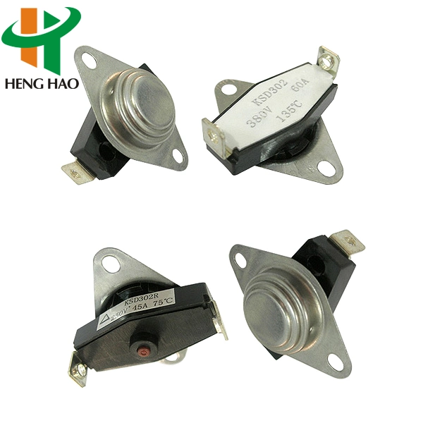 Ksd302 250V 25A 40A Temperature Controller Switch for Heating and Ventilation Equipment 50-150c Bimetallic Thermostat