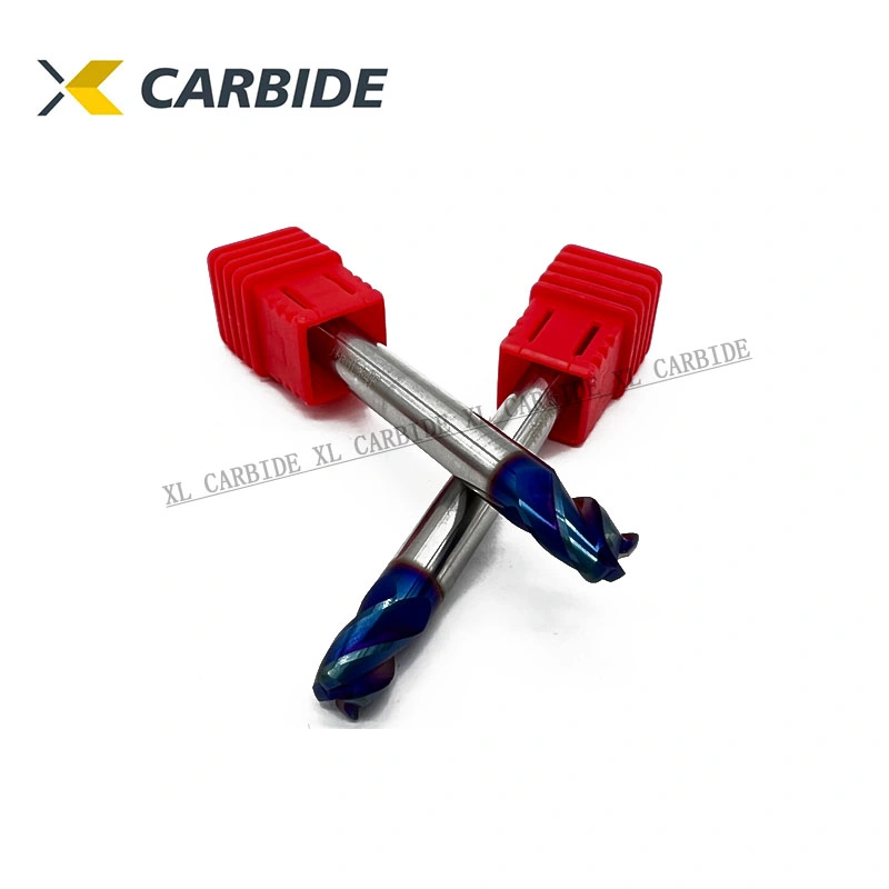 High Performance Blue Coated Tungsten Carbide End Mill Corner Radius