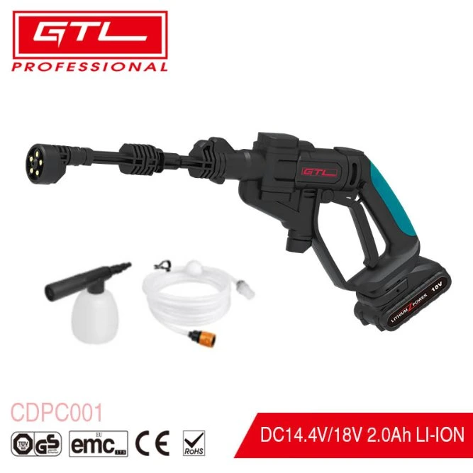 18V (20V max) de alta presión inalámbrico Shot arandela spray limpiador de portátil con 2m de la manguera de agua, jabón de botella y breve lance (CDPC001)