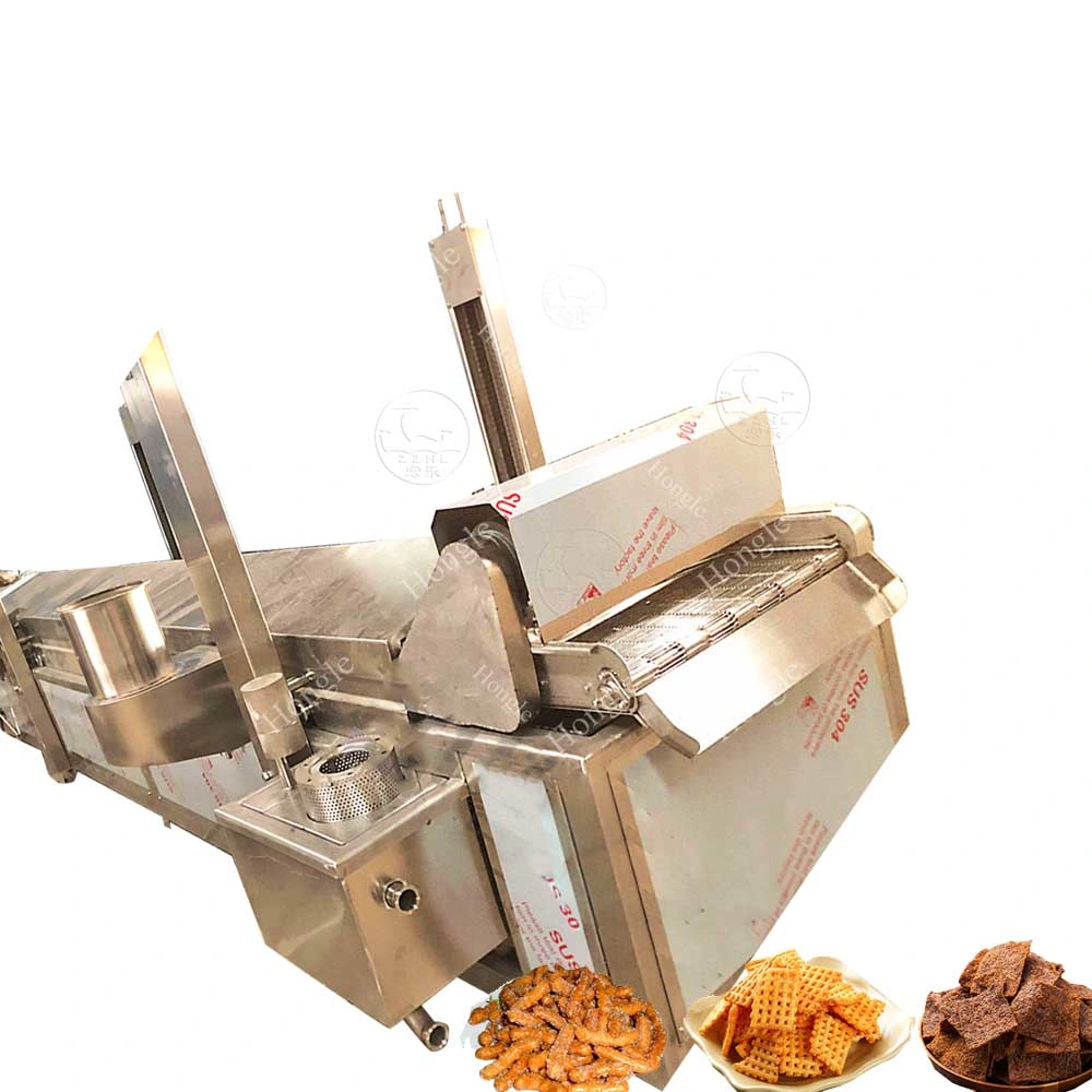 Meatball Fryer Pressure Food machine Gari Continuous Commercial Belt Frying Fried Chicken Machine