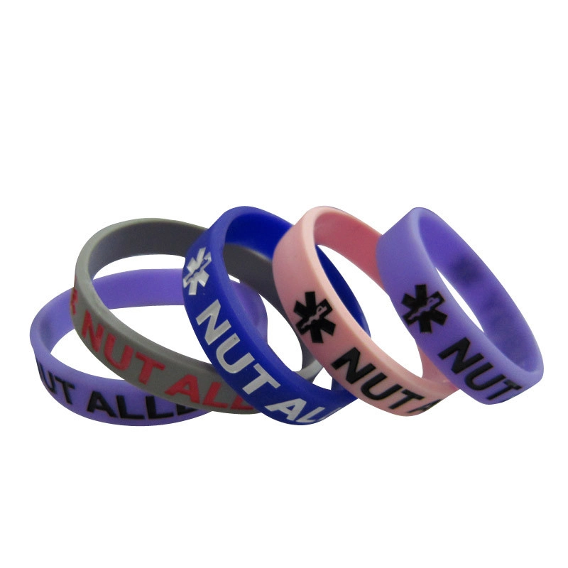 Custom Eco-Friendly Fashion Waterproof Imprinted Silicon Rubber for Sport From Customized Silicone Bracelet Wristband Promotional Items Gifts