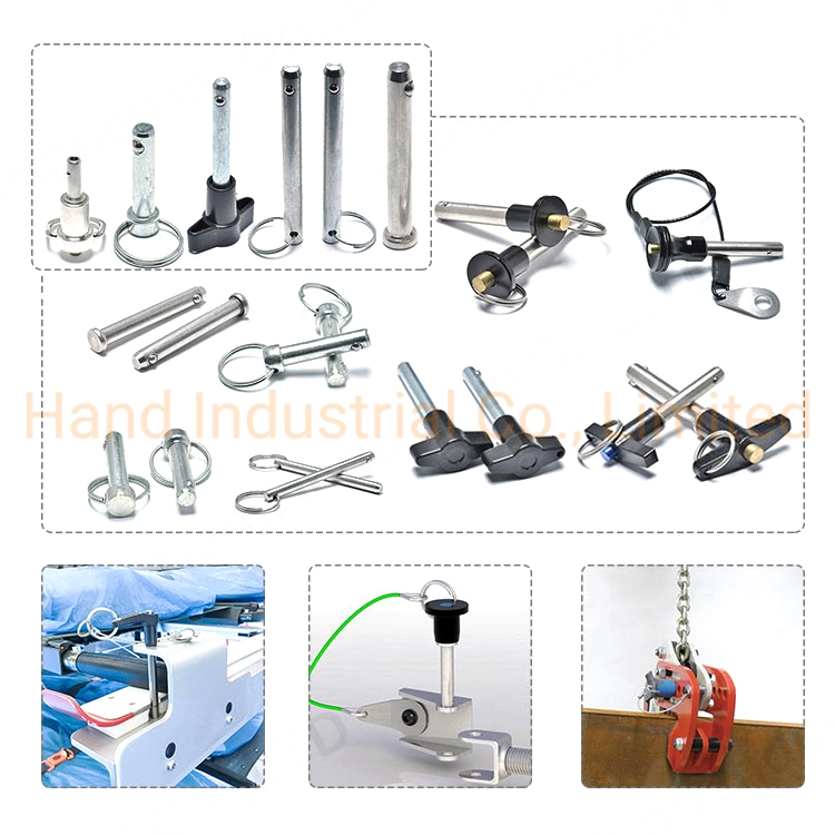 18-8 De acero inoxidable con varios orificios en el lado de la cabeza Pulse el botón de liberación rápida tipo bola Pin Pasador de seguridad