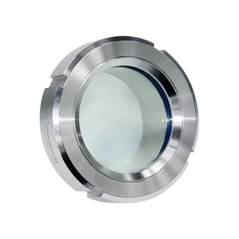 Stainless Steel Sanitary Union Sight Glass with Lighting and Wiper