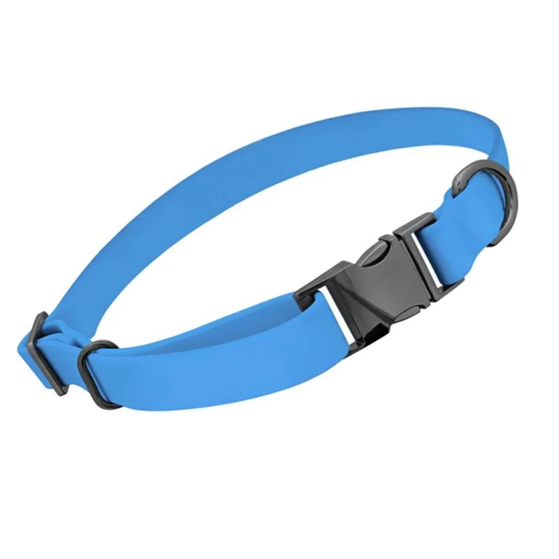 Collier en silicone étanche pour chien ajustable en PET avec anneau en D.