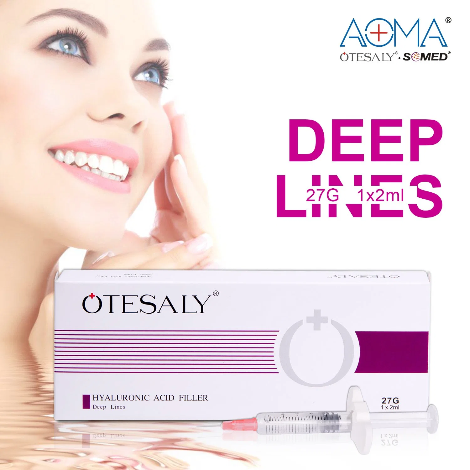 CE Approved Otesaly 2ml Deep Lines Injectable Dermal Filling Cheek Augmentation Hyaluronic Acid Dermal Filler