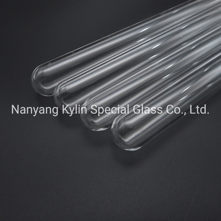 Transparent Fused Silica Glass Tube Quartz Sleeve One End Closed Glass Tube