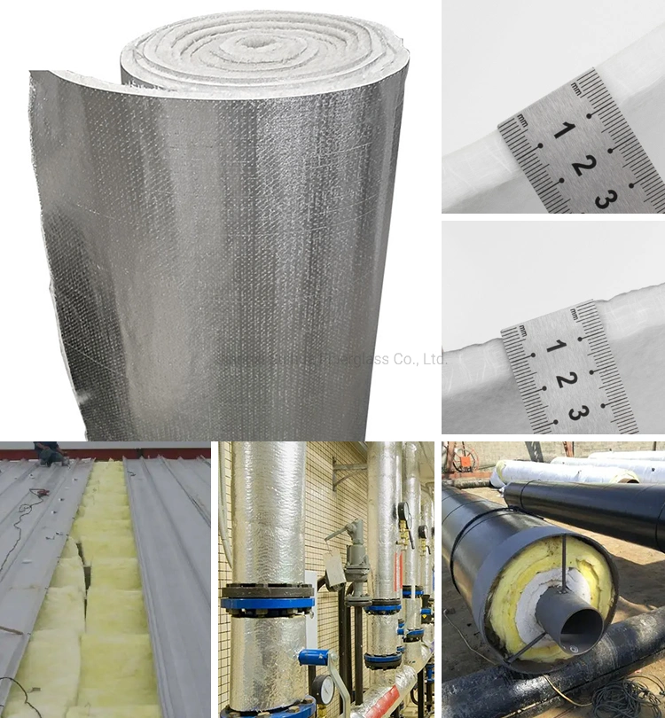 Exhaust Pipe Noise Insulation Cotton Alkali-Free Aluminum Foil Glass Fiber Needle Felt