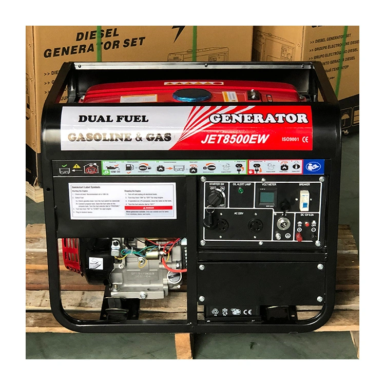 Générateur de gaz combustible/GPL/biocarburant double silencieux avec 6000W 7000W 8000W