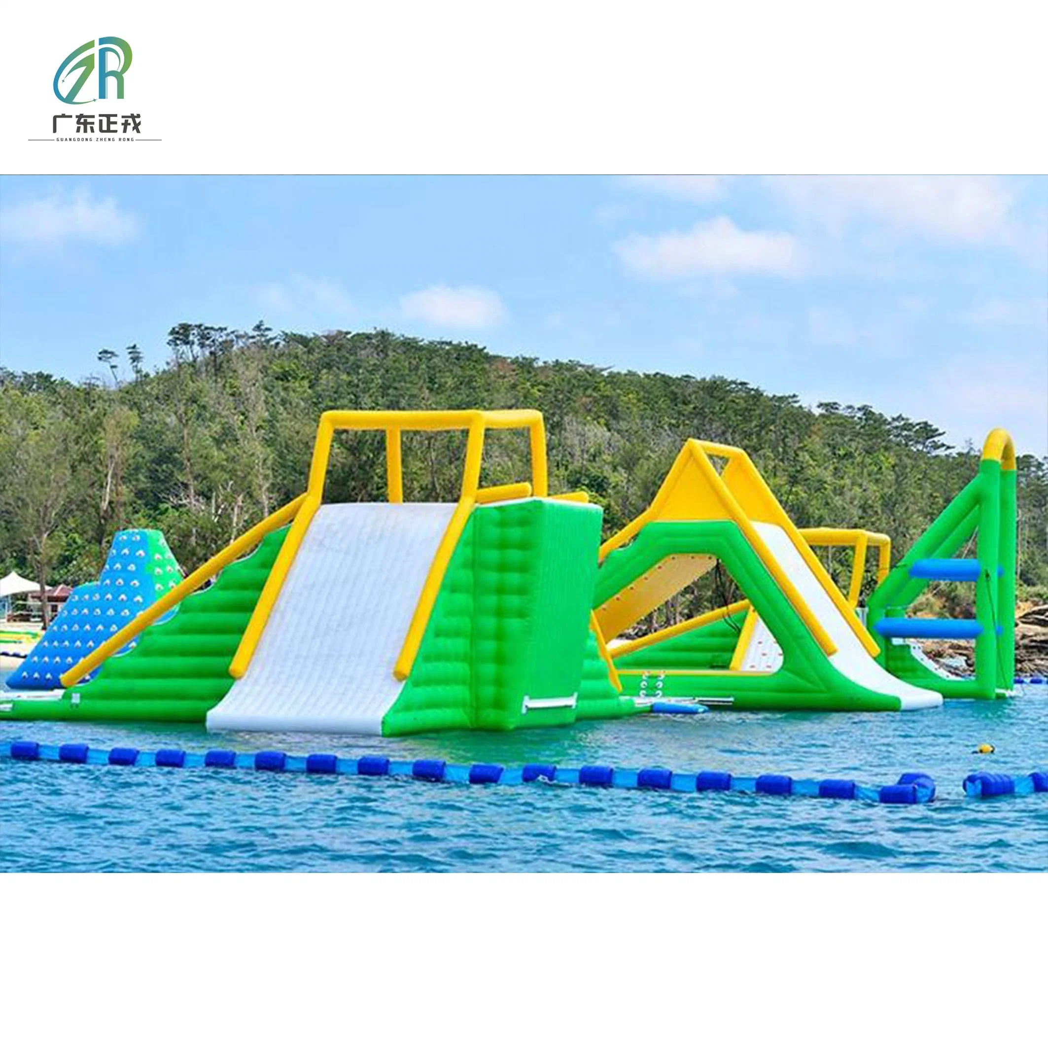 Commercial Mobile Land Inflatable Ground Water Park with Climbing & Slide Model for Sale