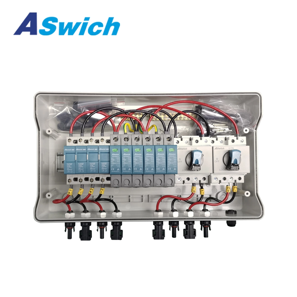 Aswich Good Quality 4in 2 out String Array DC Combiner Box for Solar System