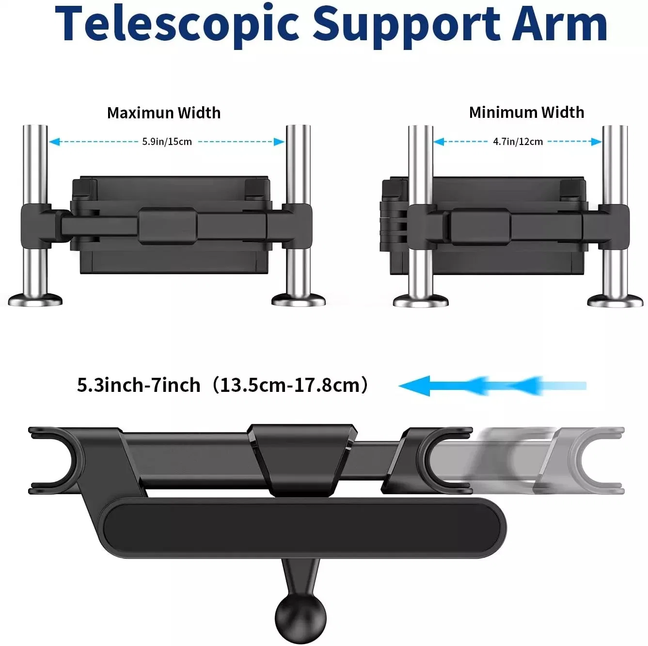 Universal Adjustable 4-11 Inch Tablet Car Holder for iPad for iPhone 14 13 Back Seat Tablet Car Accessories