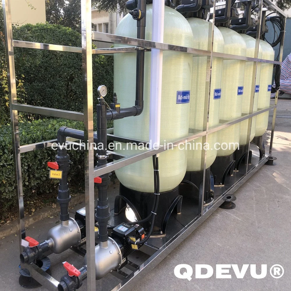 Petroleum Industrial Production Process Pure Water Treatment Plant Multi-Media Backwash Water Filter and Softener Multimedia Sand/Active Carbon Filter