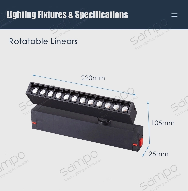 Einstellbare 360 Grad LED-Spurleuchte einstellbare Strahl Spurleuchte Mit verstellbarer Schrägwinkel-Spurbeleuchtung